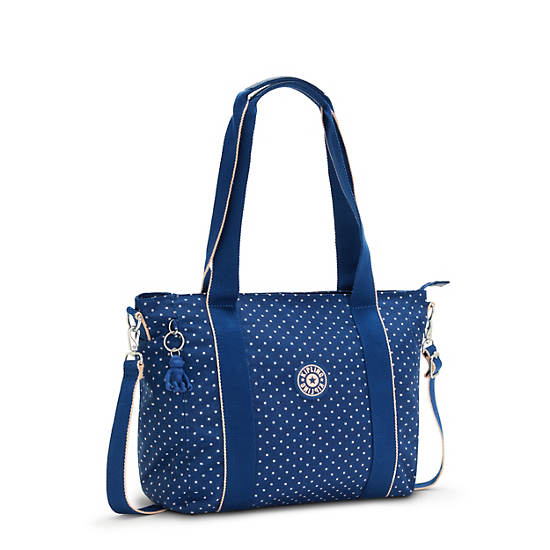 Bolso Tote Kipling Asseni Small Printed Azules | MX 1467DF